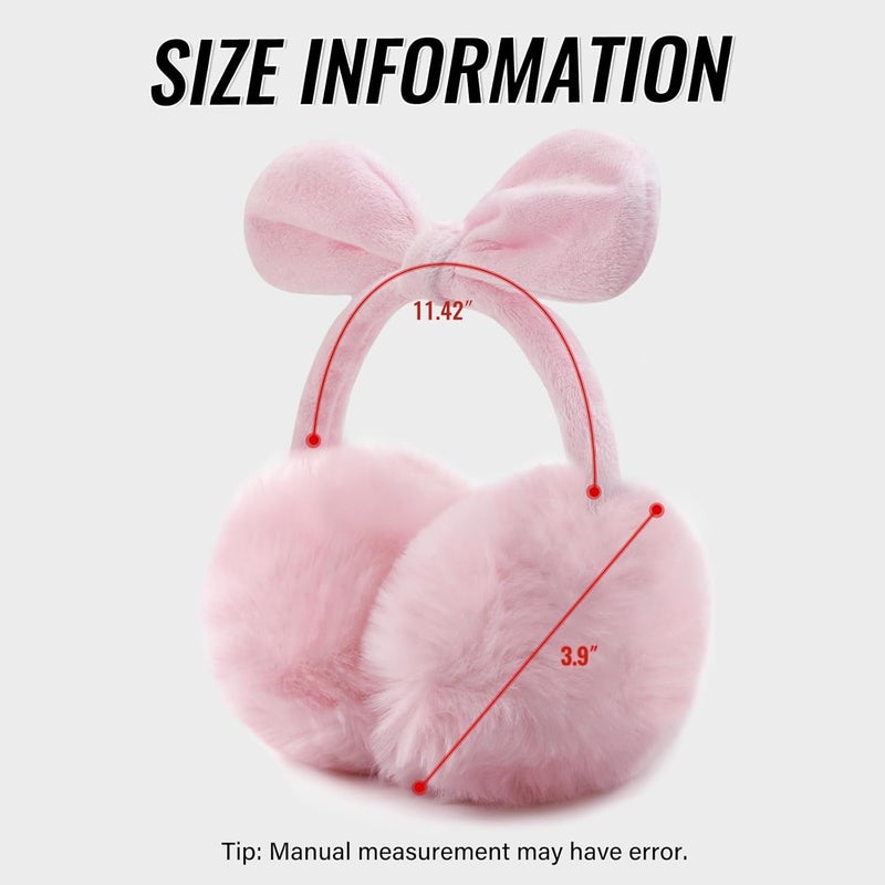 FSTEOE Winter Ear Muffs Women Warm Earmuff Girls Ear Warmers Soft Plush Outdoor Adjustable Ear Cover - Image 3